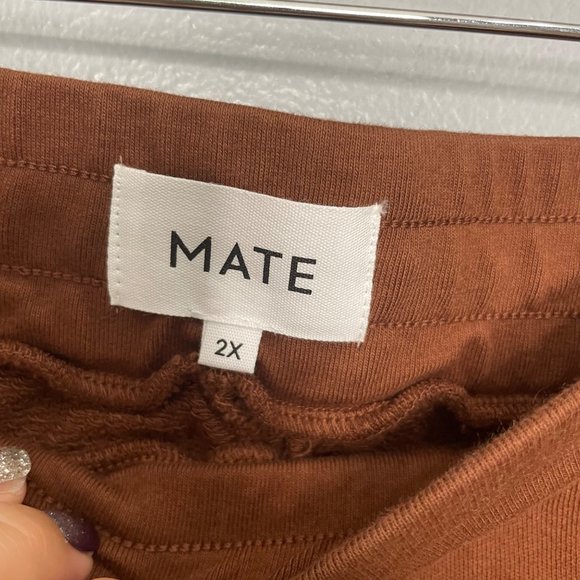 MATE THE LABEL organic terry classic jogger in cocoa 2X - Picture 5 of 7